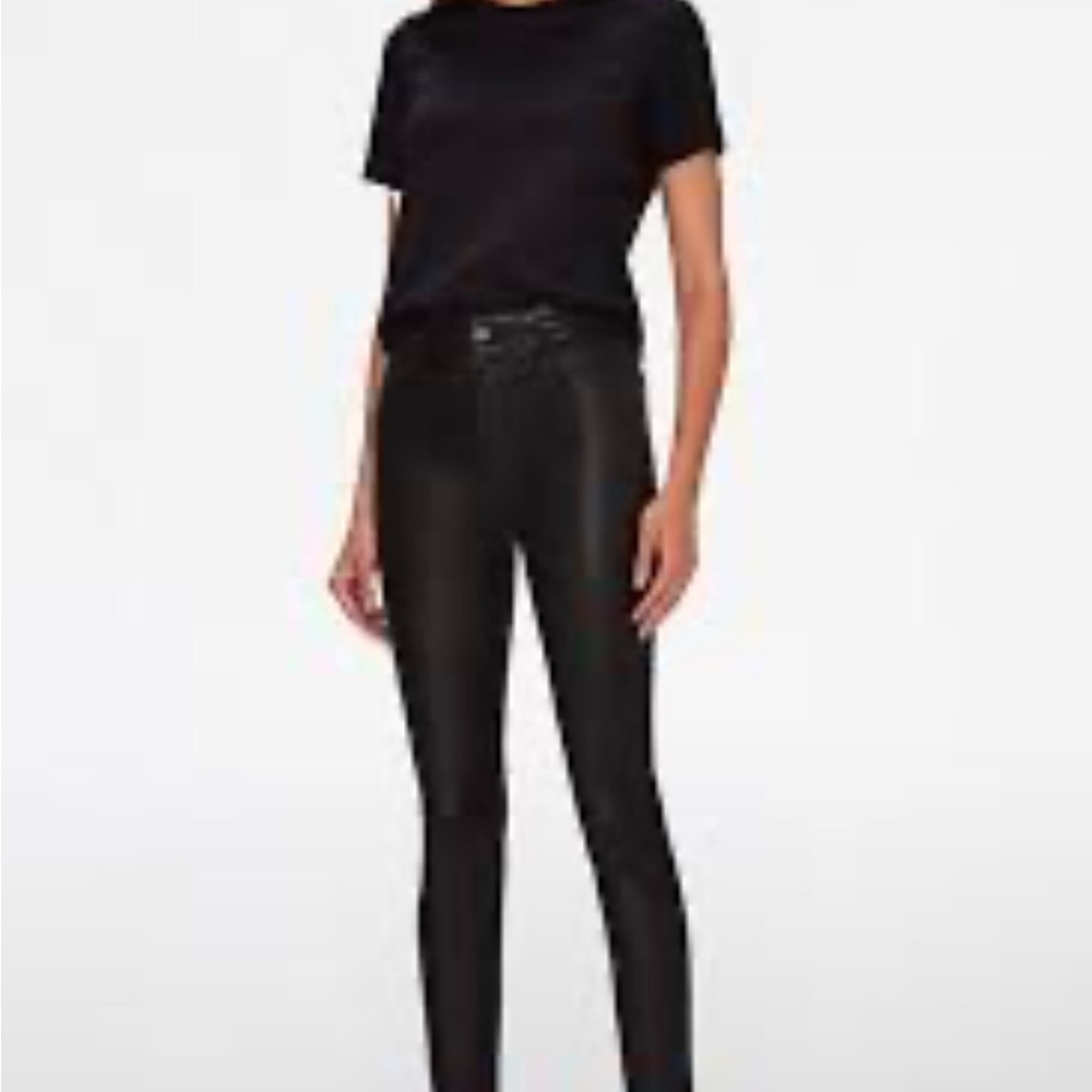 Black Faux Leather Pants